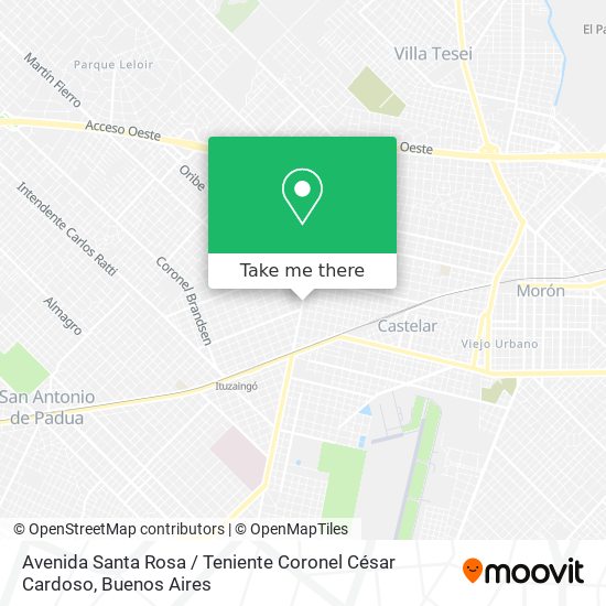 Avenida Santa Rosa / Teniente Coronel César Cardoso map