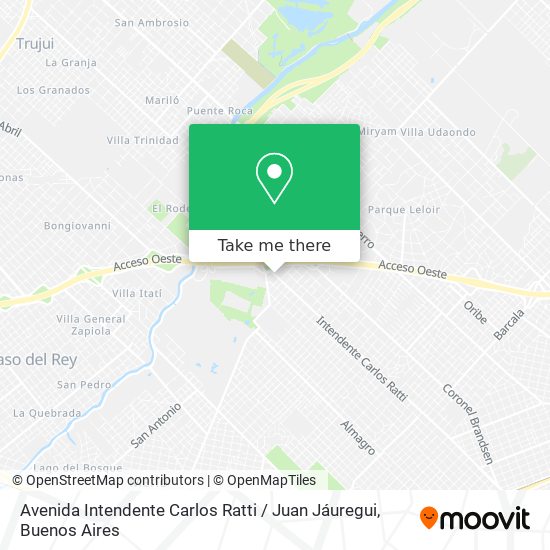 Mapa de Avenida Intendente Carlos Ratti / Juan Jáuregui