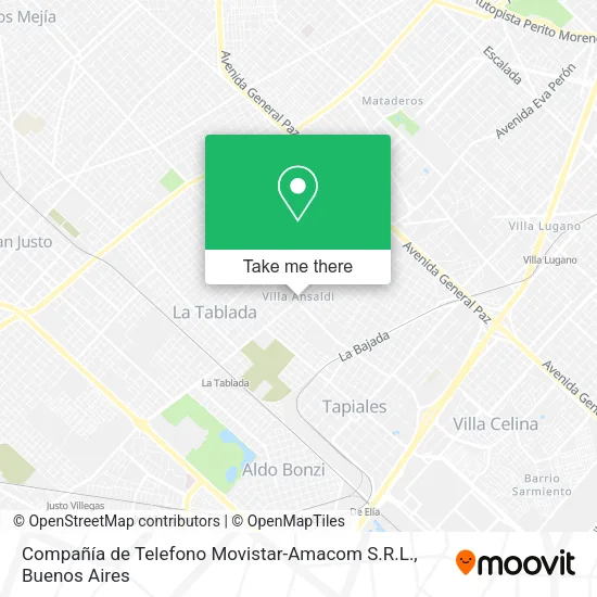 Compañía de Telefono Movistar-Amacom S.R.L. map