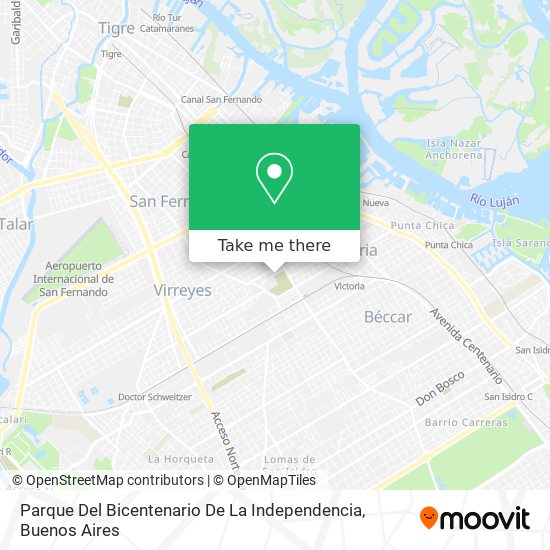 Parque Del Bicentenario De La Independencia map