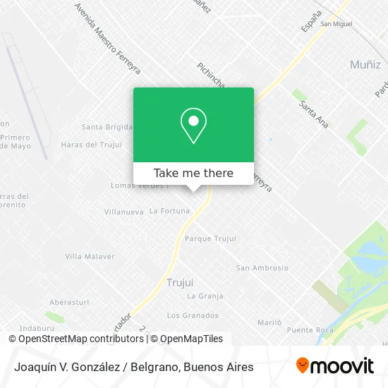 Mapa de Joaquín V. González / Belgrano