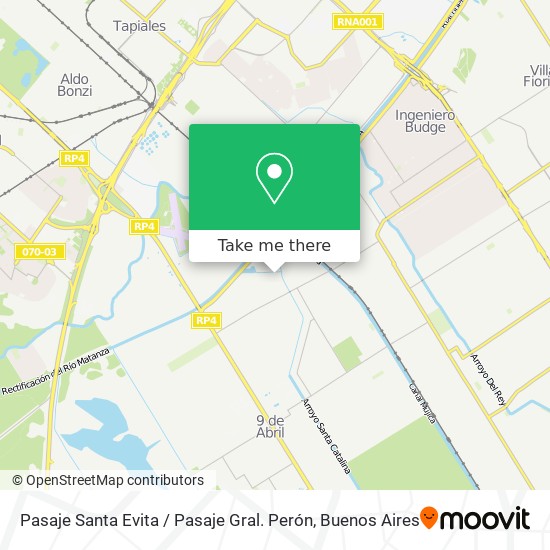 Pasaje Santa Evita / Pasaje Gral. Perón map