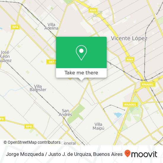 Jorge Mozqueda / Justo J. de Urquiza map