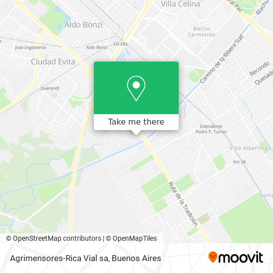 Mapa de Agrimensores-Rica Vial sa