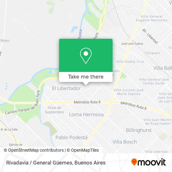 Rivadavia / General Güemes map