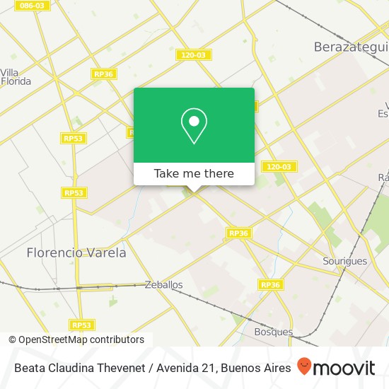 Beata Claudina Thevenet / Avenida 21 map