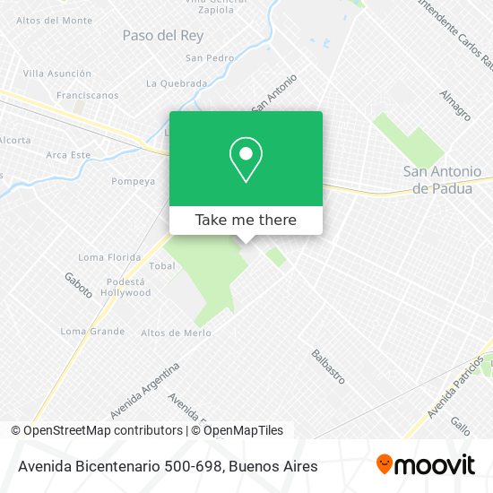 Avenida Bicentenario 500-698 map