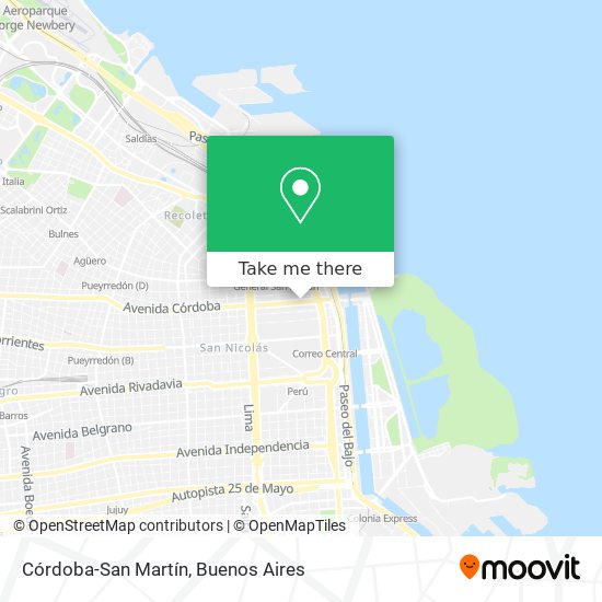 Córdoba-San Martín map