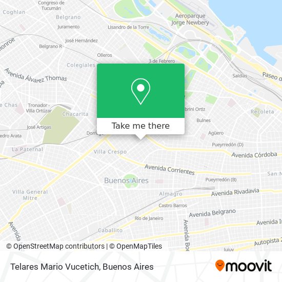 Mapa de Telares Mario Vucetich