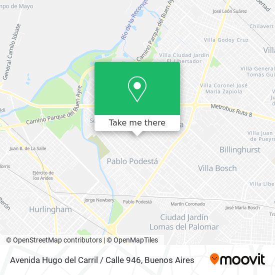 Avenida Hugo del Carril / Calle 946 map