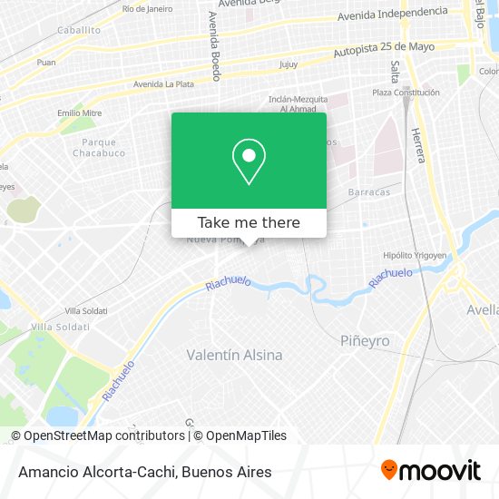 Amancio Alcorta-Cachi map