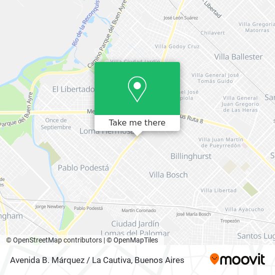 Avenida B. Márquez / La Cautiva map