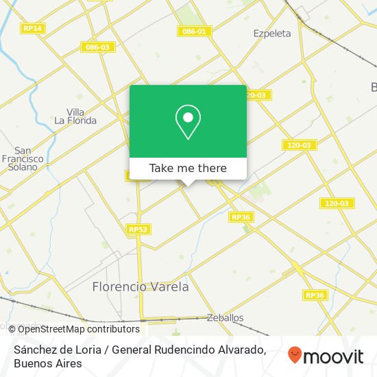 Sánchez de Loria / General Rudencindo Alvarado map