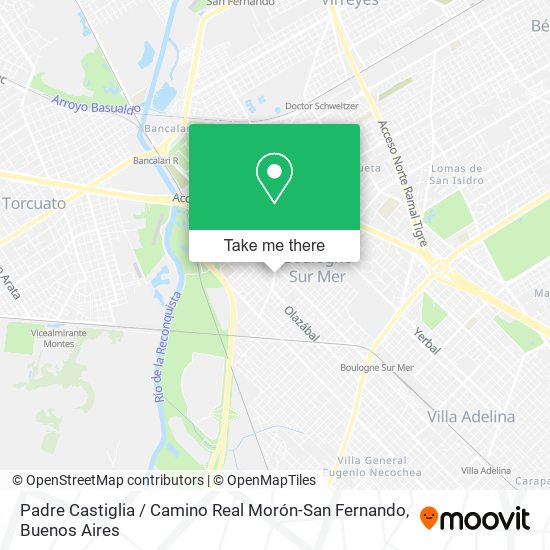 Padre Castiglia / Camino Real Morón-San Fernando map