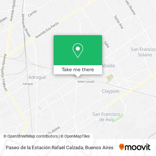 Mapa de Paseo de la Estación Rafaél Calzada