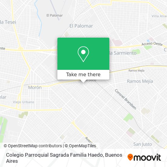 Mapa de Colegio Parroquial Sagrada Familia Haedo