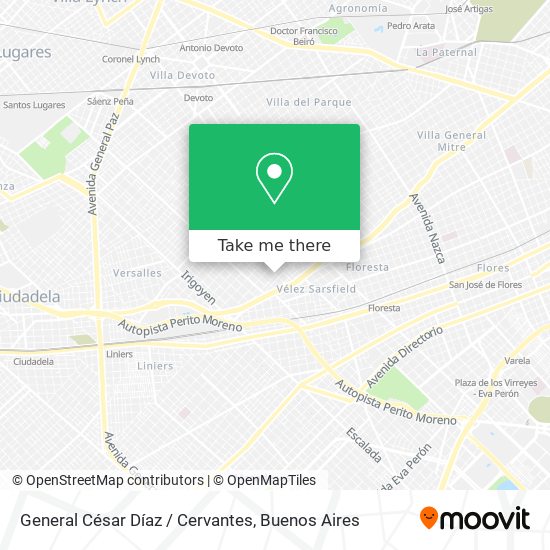 General César Díaz / Cervantes map