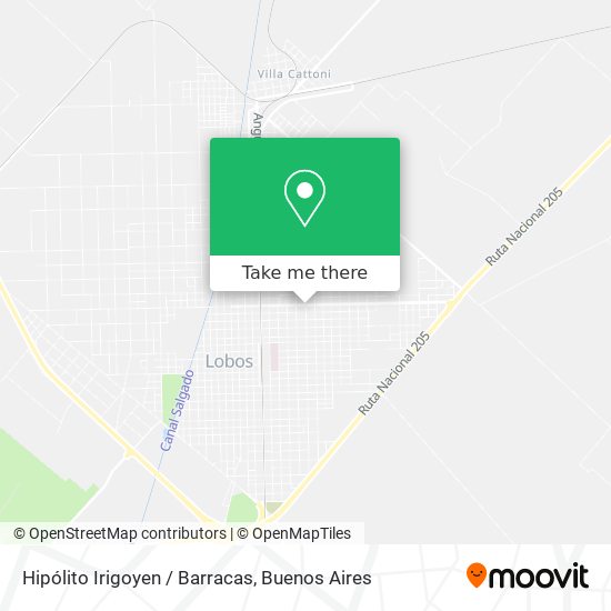 Hipólito Irigoyen / Barracas map