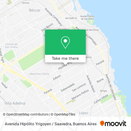 Avenida Hipólito Yrigoyen / Saavedra map
