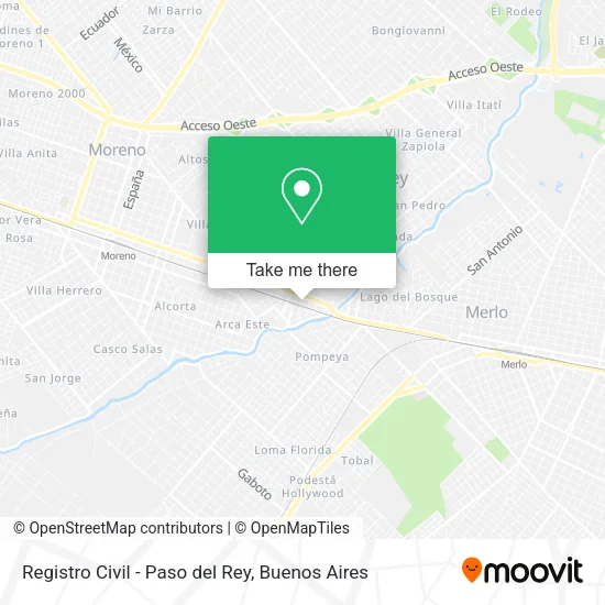 Mapa de Registro Civil - Paso del Rey