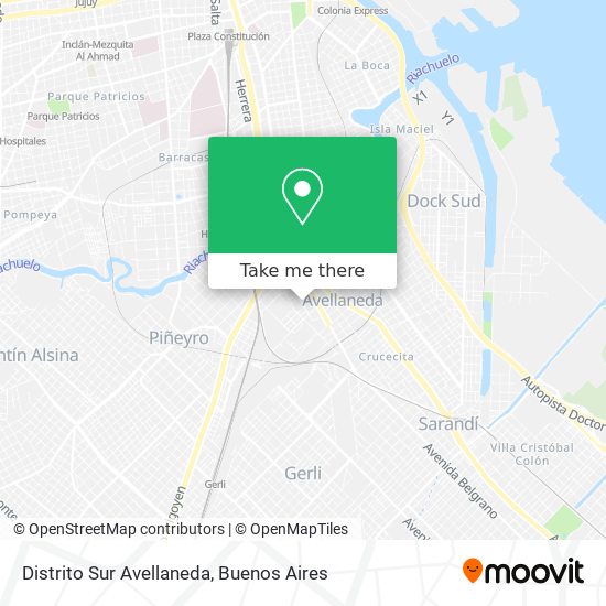 Distrito Sur Avellaneda map
