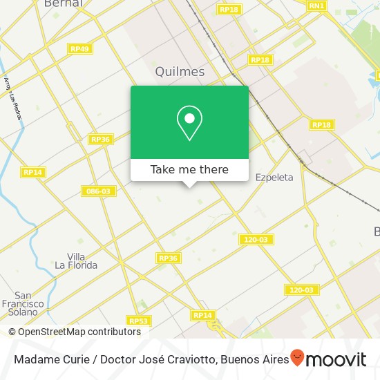 Madame Curie / Doctor José Craviotto map