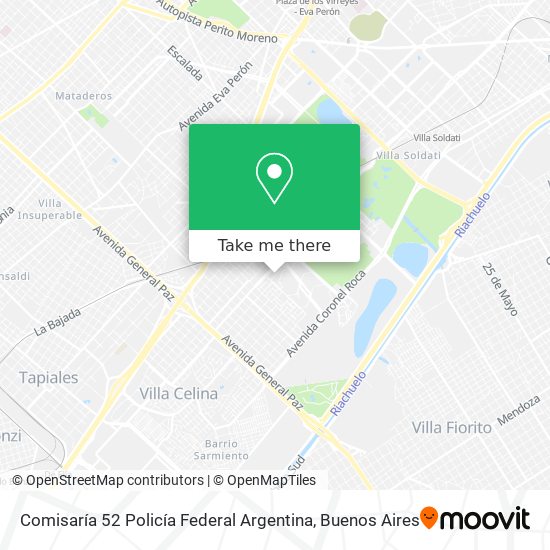 Mapa de Comisaría 52 Policía Federal Argentina