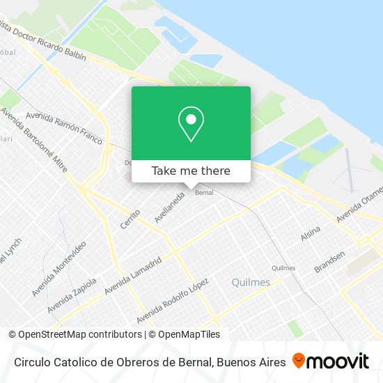 Mapa de Circulo Catolico de Obreros de Bernal