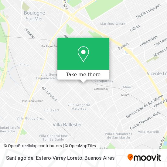 Santiago del Estero-Virrey Loreto map