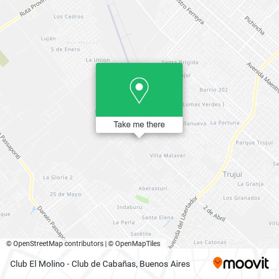 Mapa de Club El Molino - Club de Cabañas