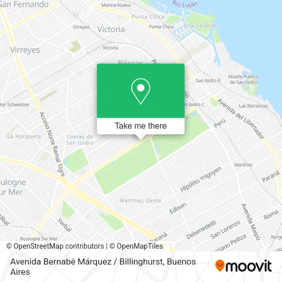 Avenida Bernabé Márquez / Billinghurst map