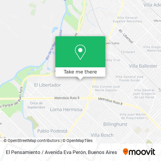 El Pensamiento / Avenida Eva Perón map