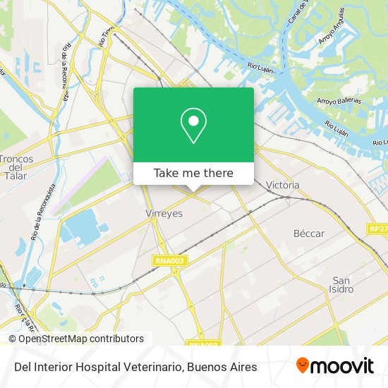 Del Interior Hospital Veterinario map