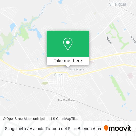 Mapa de Sanguinetti / Avenida Tratado del Pilar