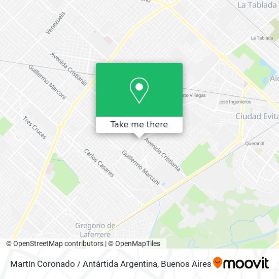 Mapa de Martín Coronado / Antártida Argentina