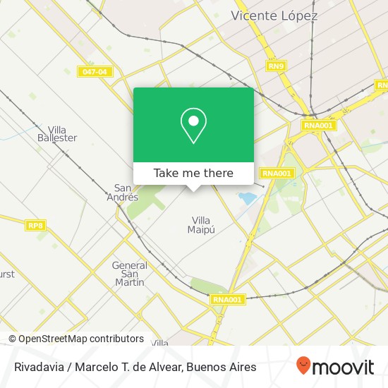 Mapa de Rivadavia / Marcelo T. de Alvear
