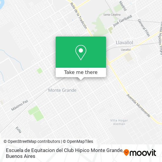 Escuela de Equitacion del Club Hipico Monte Grande map