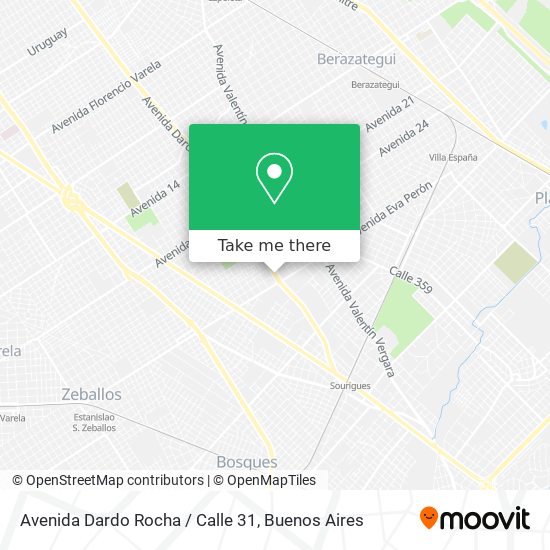 Mapa de Avenida Dardo Rocha / Calle 31