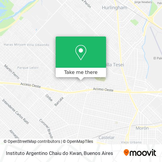 Instituto Argentino Chaiu do Kwan map