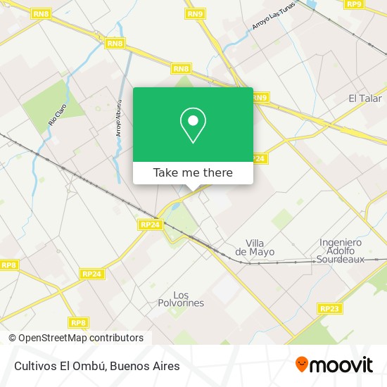 Cultivos El Ombú map