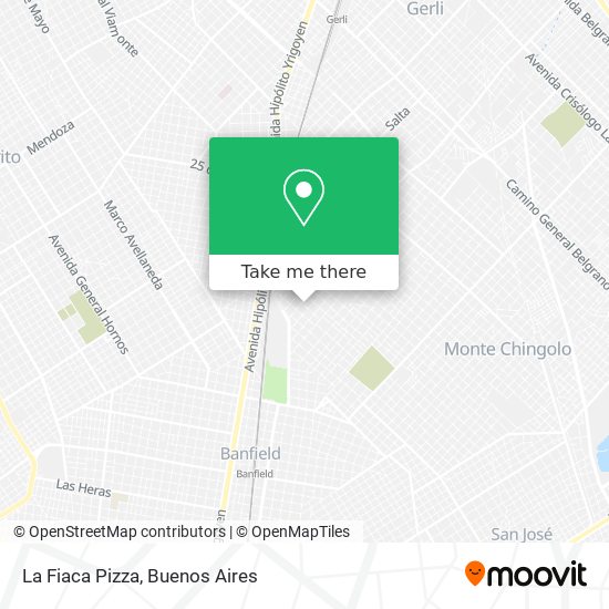 La Fiaca Pizza map