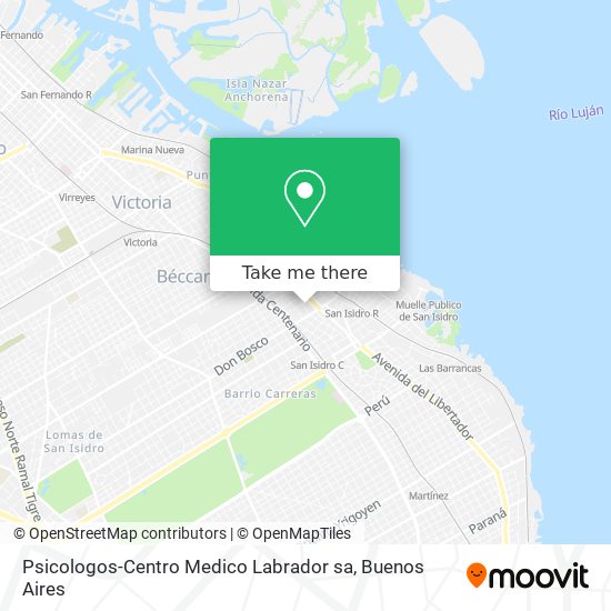 Mapa de Psicologos-Centro Medico Labrador sa
