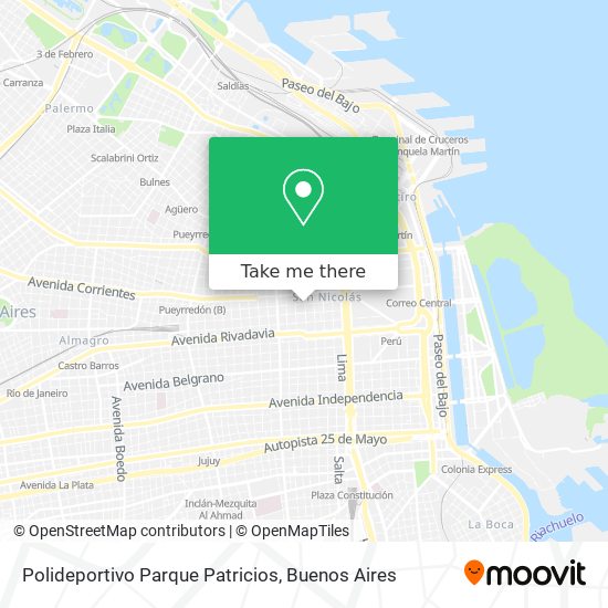 Polideportivo Parque Patricios map