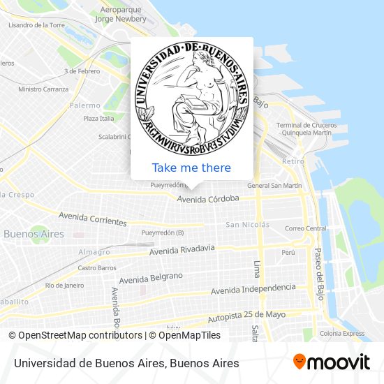 Universidad de Buenos Aires map