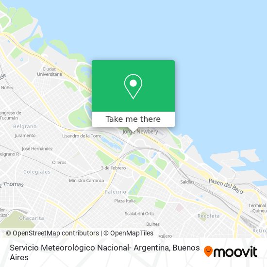 Servicio Meteorológico Nacional- Argentina map