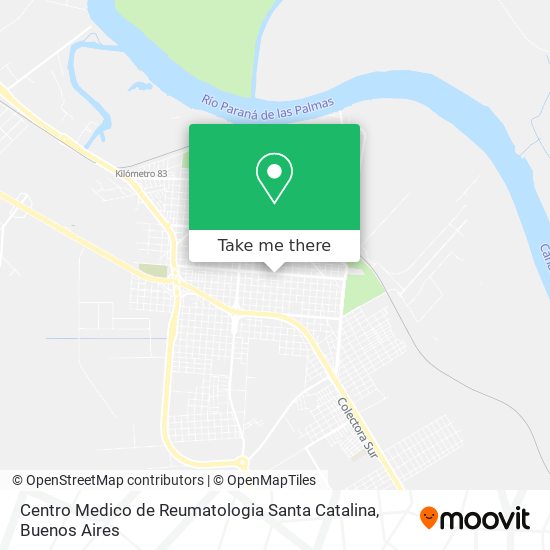 Mapa de Centro Medico de Reumatologia Santa Catalina