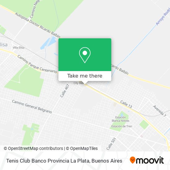 Mapa de Tenis Club Banco Provincia La Plata