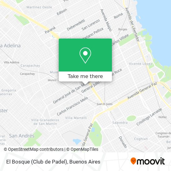 Mapa de El Bosque (Club de Padel)