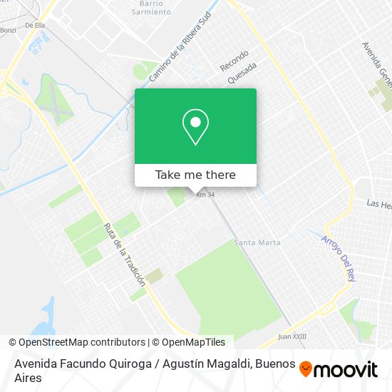 Mapa de Avenida Facundo Quiroga / Agustín Magaldi