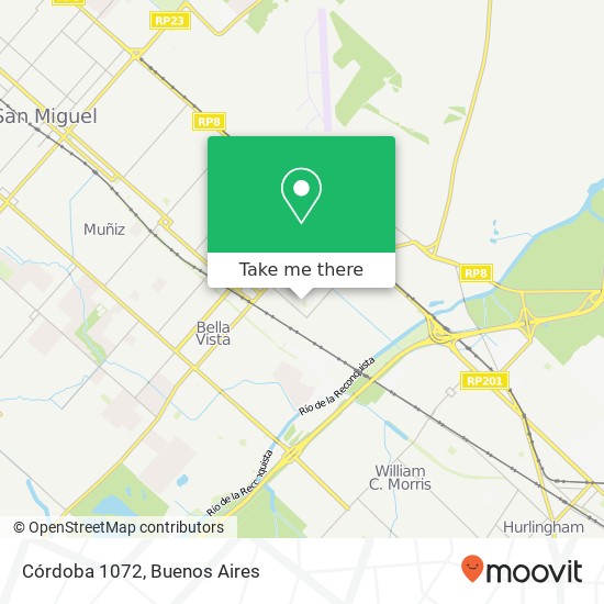 Córdoba 1072 map